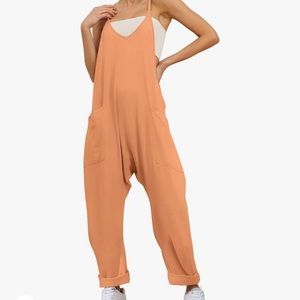 Bright orange summer jumper onesie romper
